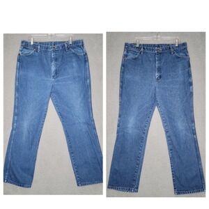 Wrangler Jeans Mens 40x34* Lot of 2 Classic Straight Wiskering 936PWD 36x30 VTG‎